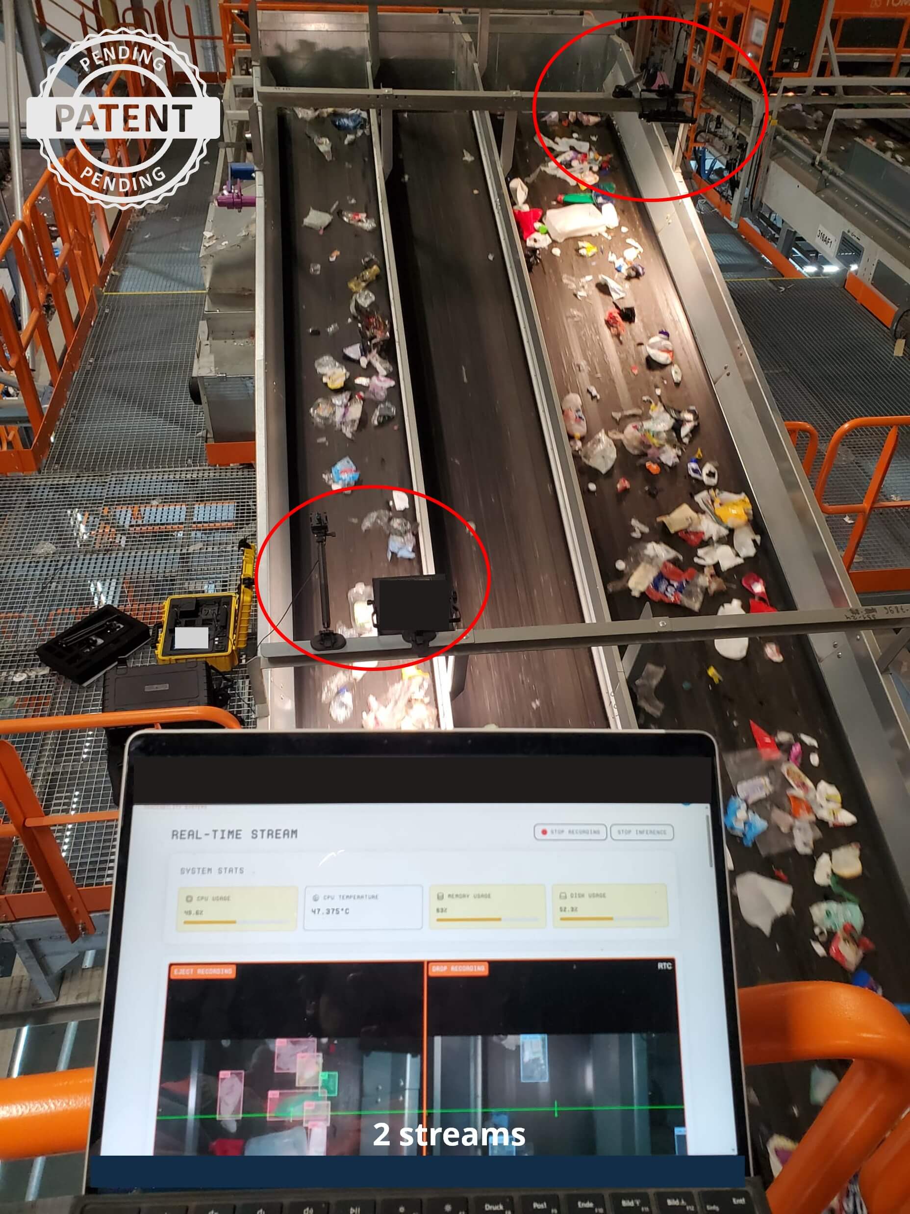 Stahlkonstruktion und Fördertechnik einer Sortieranlage